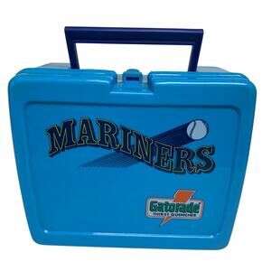 Seattle Mariners Vintage Gatorade Thirst Quencher Blue Plastic Lunch Box